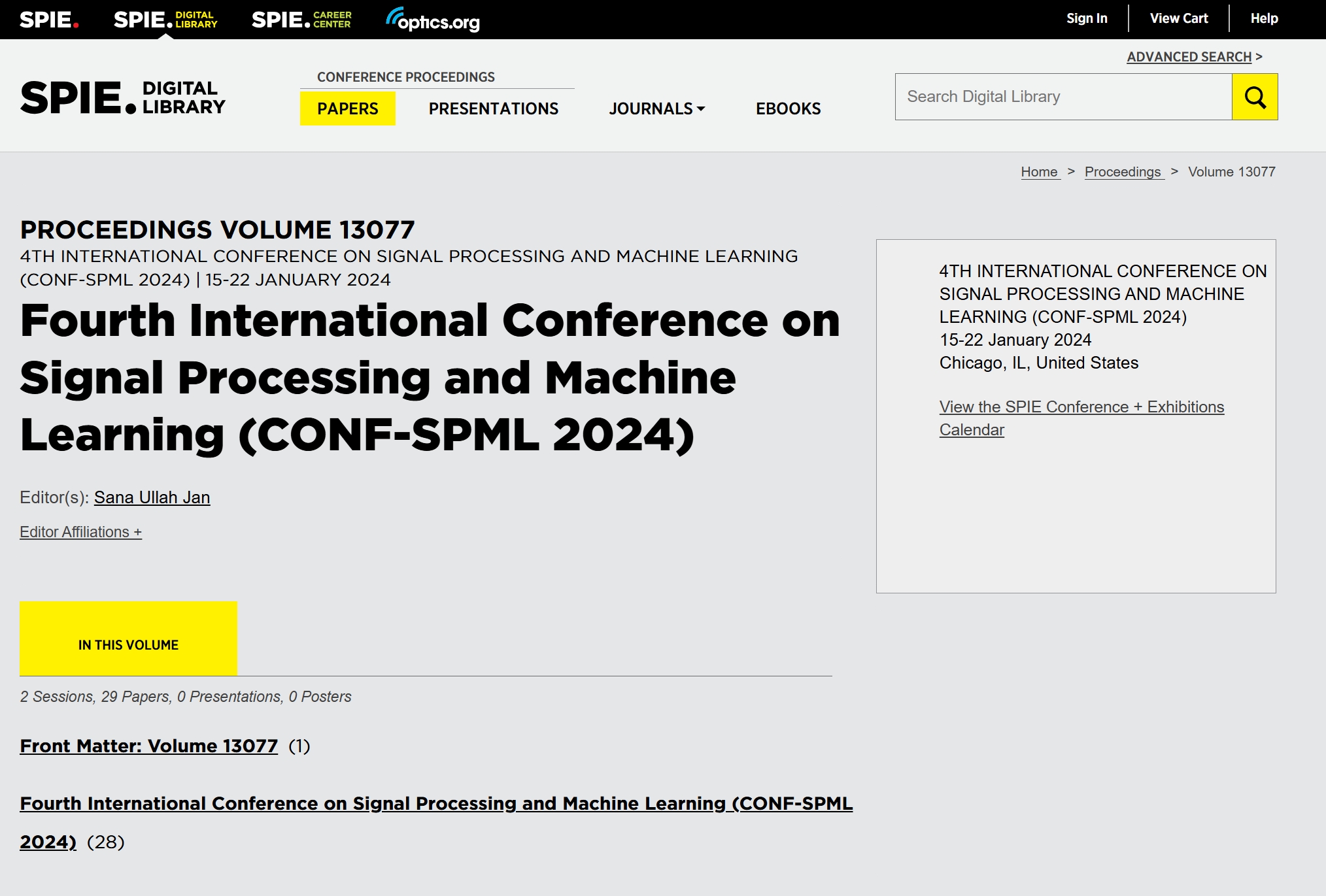 CONF-SPML 2025 | 易达威学术出版社
